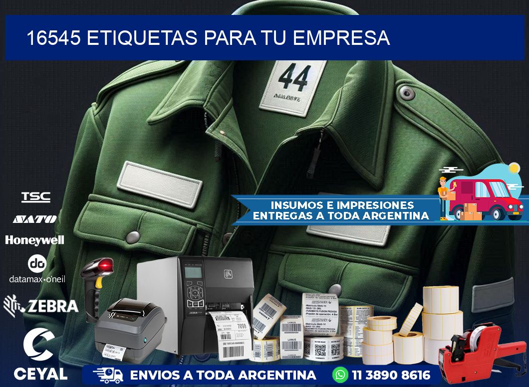 16545 etiquetas para tu empresa