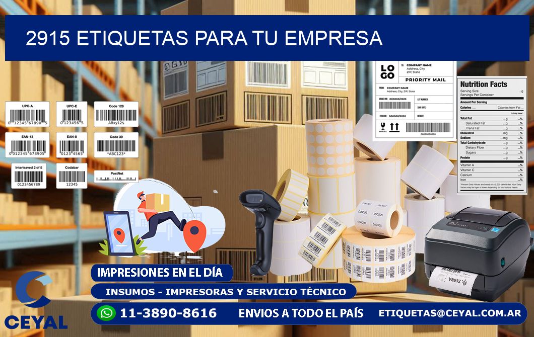 2915 etiquetas para tu empresa