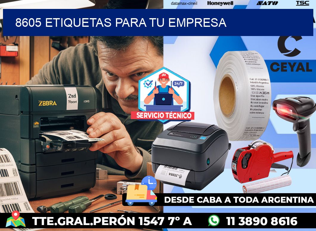 8605 etiquetas para tu empresa