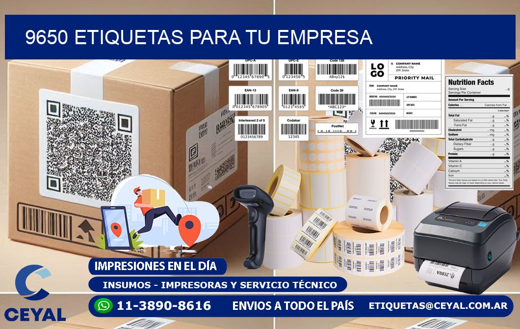 9650 etiquetas para tu empresa
