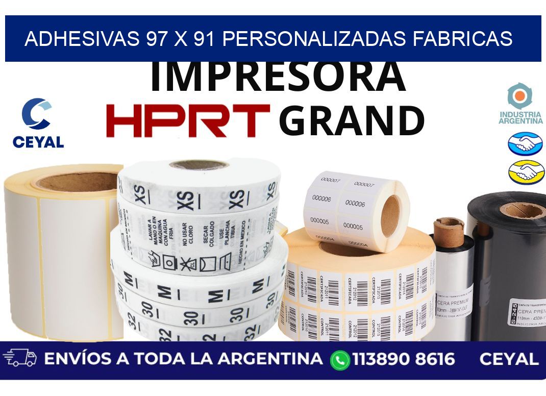 adhesivas 97 x 91 personalizadas fabricas