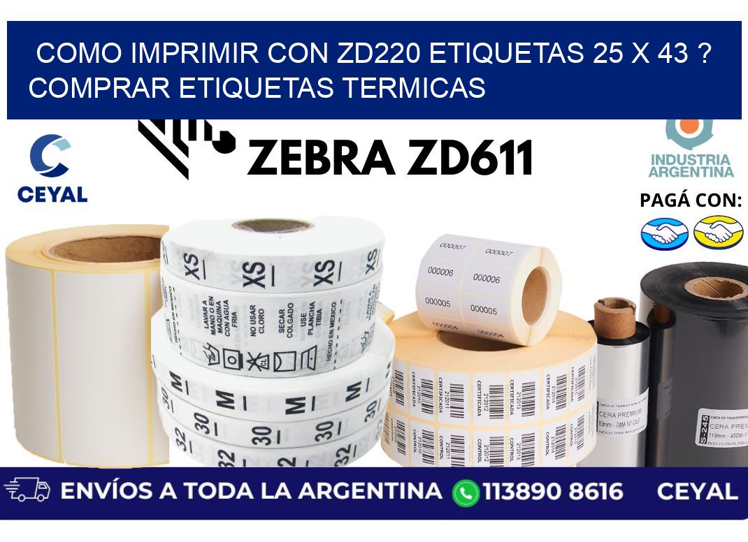 como imprimir con zd220 etiquetas 25 x 43 ? Comprar Etiquetas termicas