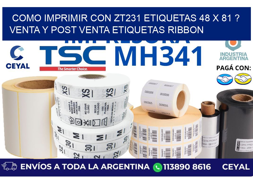 como imprimir con zt231 etiquetas 48 x 81 ? Venta y post venta etiquetas ribbon