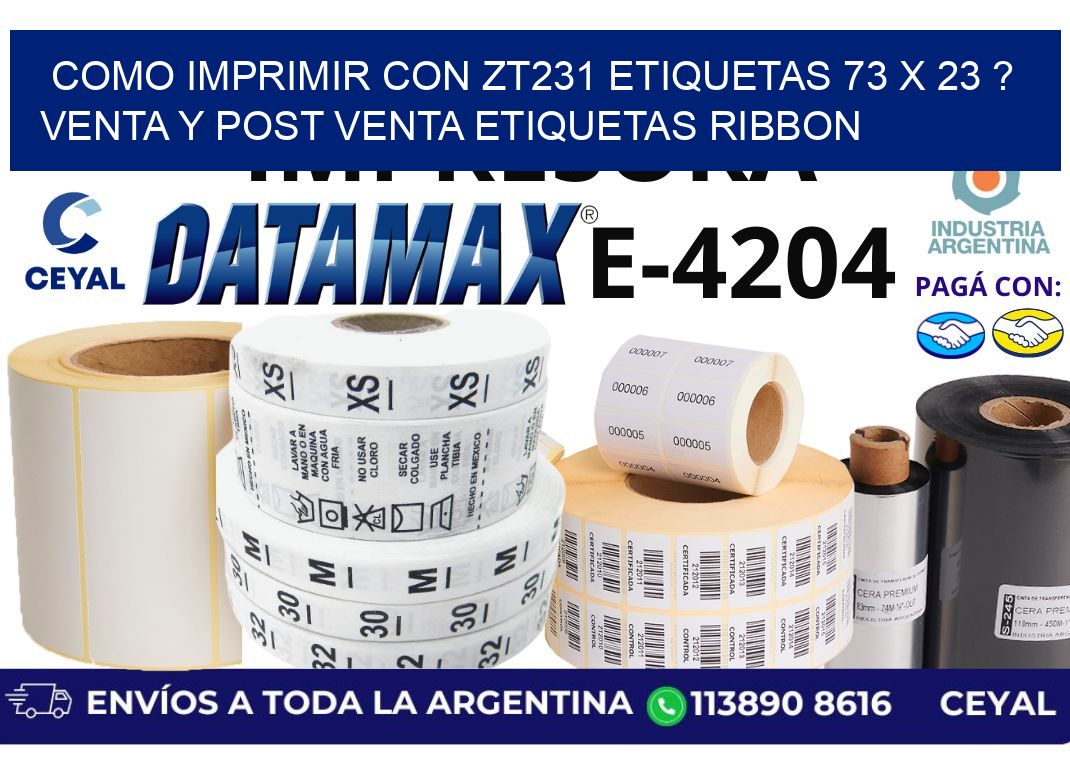 como imprimir con zt231 etiquetas 73 x 23 ? Venta y post venta etiquetas ribbon