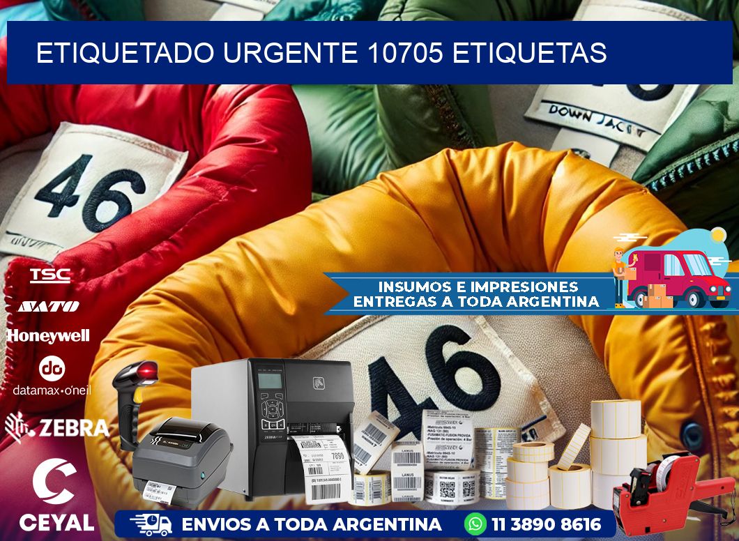 etiquetado urgente 10705 etiquetas
