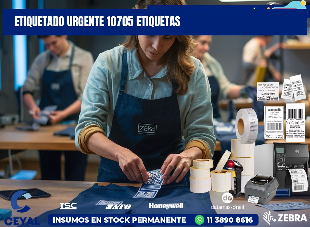 etiquetado urgente 10705 etiquetas