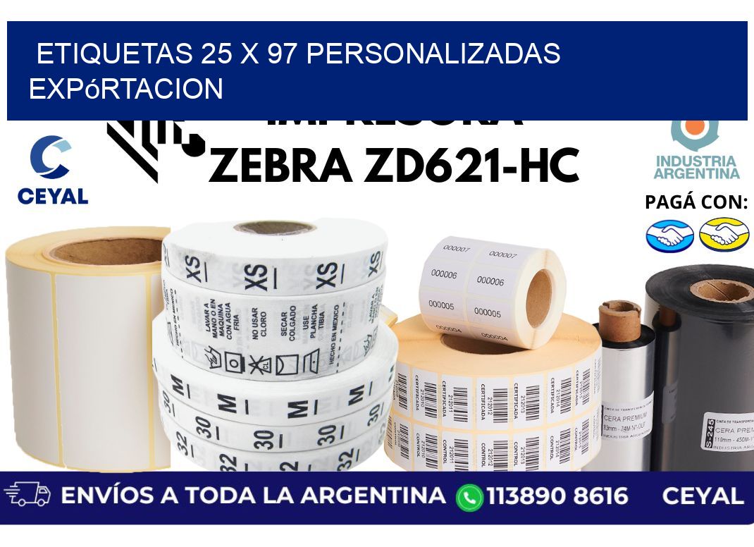 etiquetas 25 x 97 personalizadas expórtacion