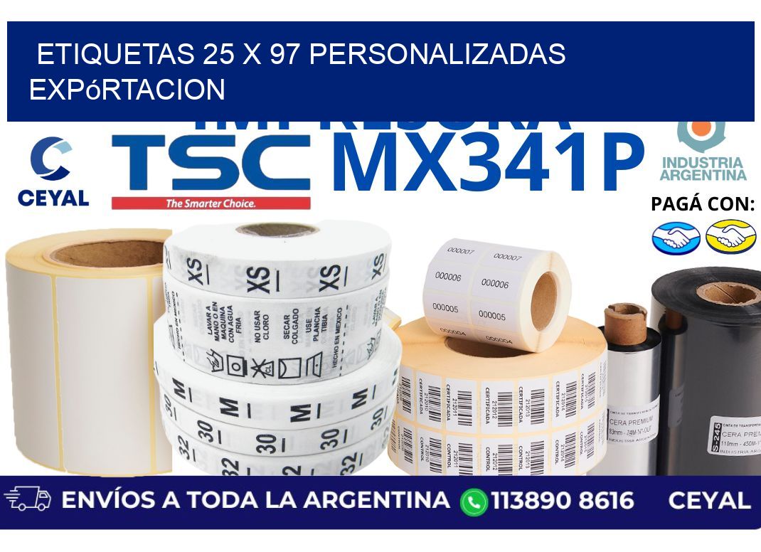 etiquetas 25 x 97 personalizadas expórtacion