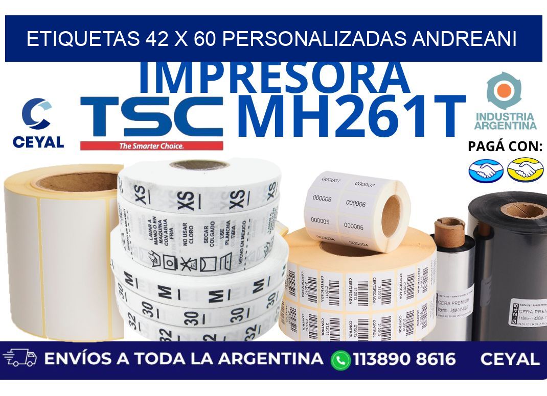 etiquetas 42 x 60 personalizadas andreani