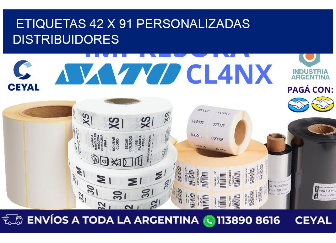 etiquetas 42 x 91 personalizadas distribuidores