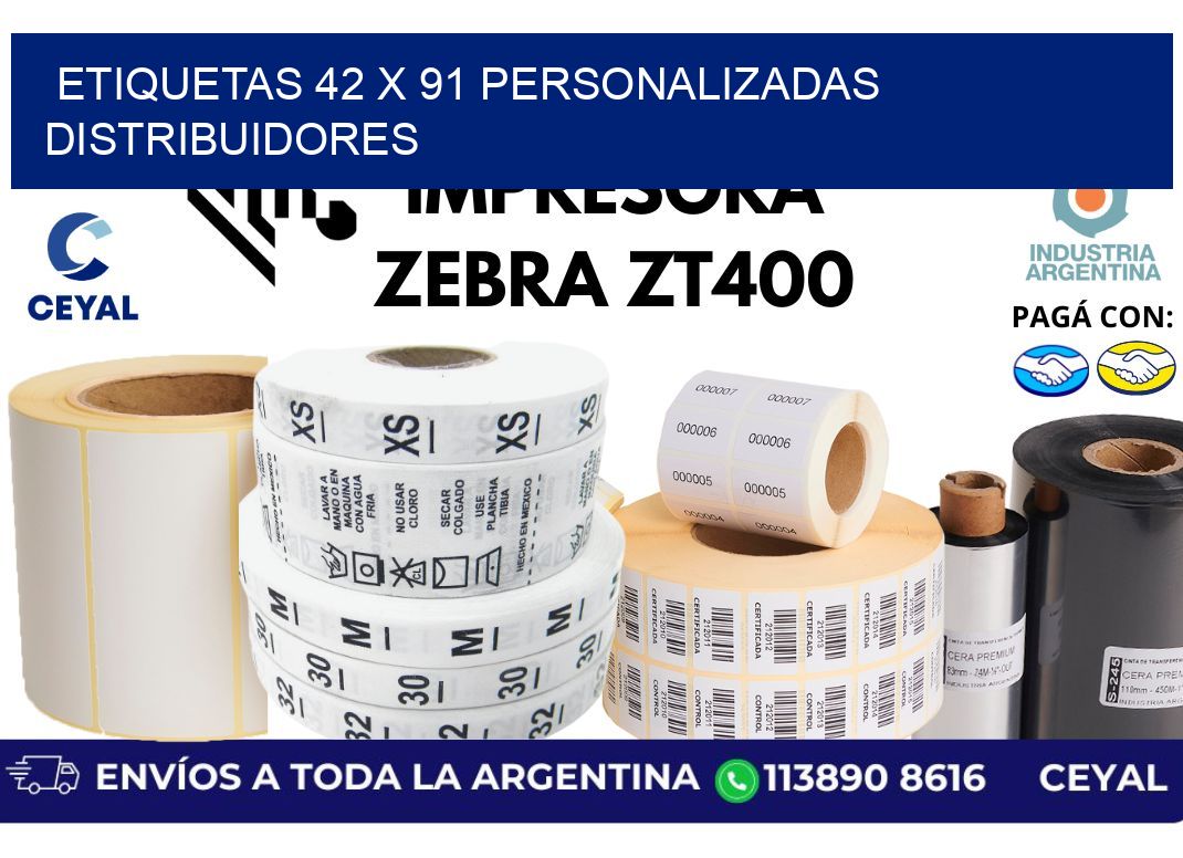 etiquetas 42 x 91 personalizadas distribuidores
