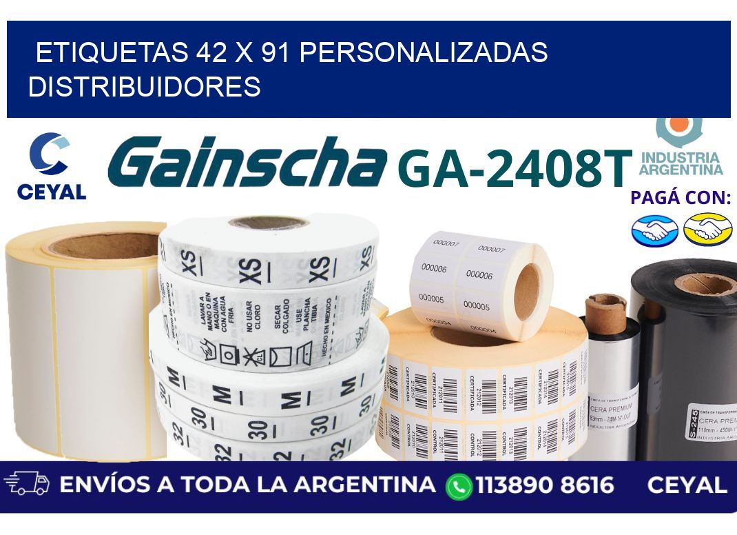 etiquetas 42 x 91 personalizadas distribuidores
