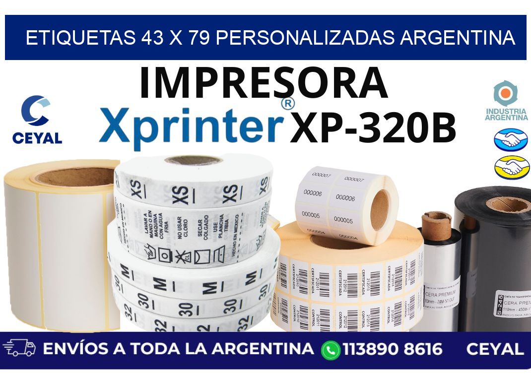 etiquetas 43 x 79 personalizadas argentina