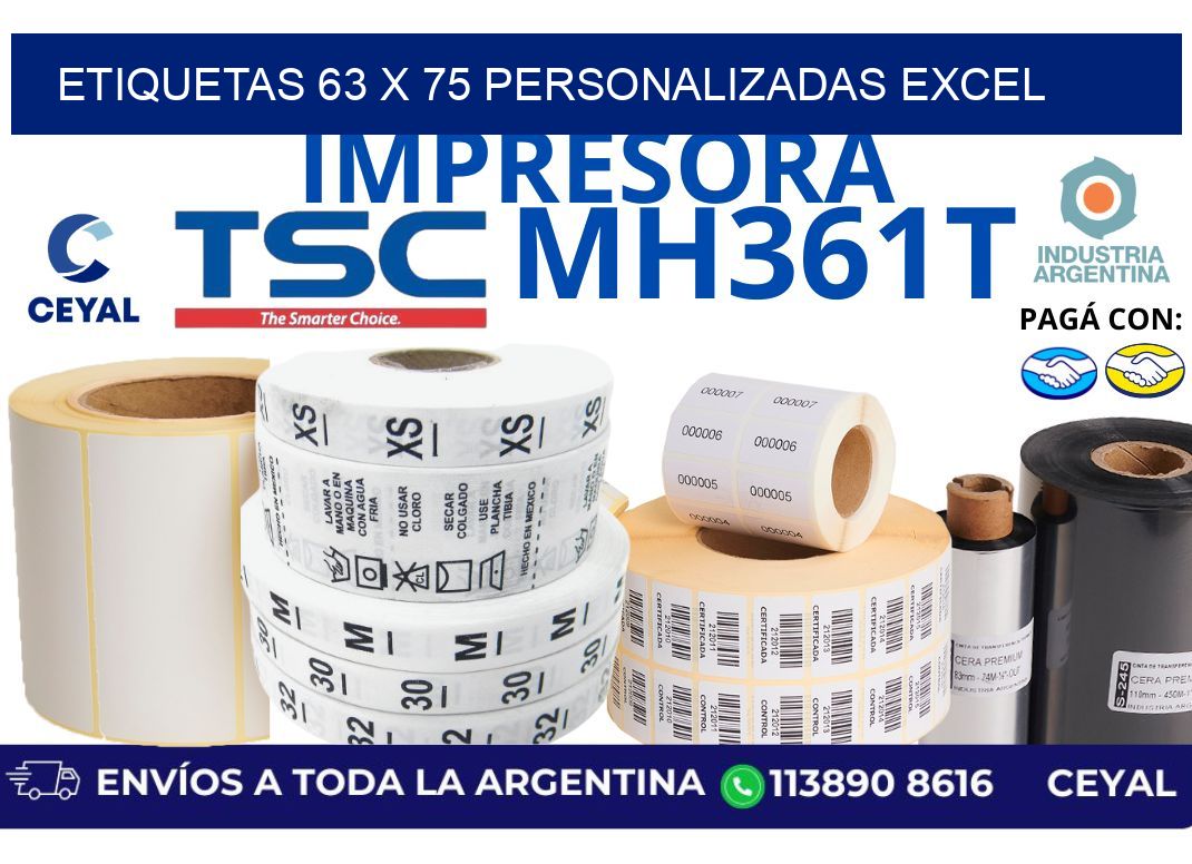 etiquetas 63 x 75 personalizadas excel