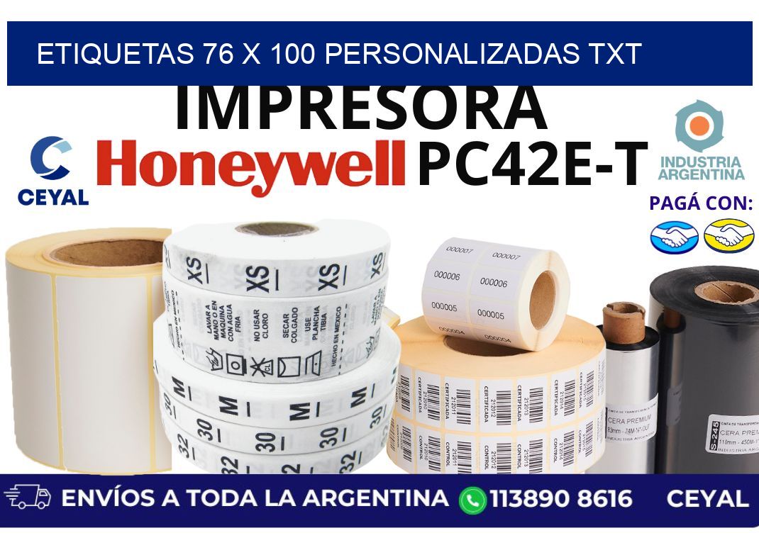 etiquetas 76 x 100 personalizadas txt