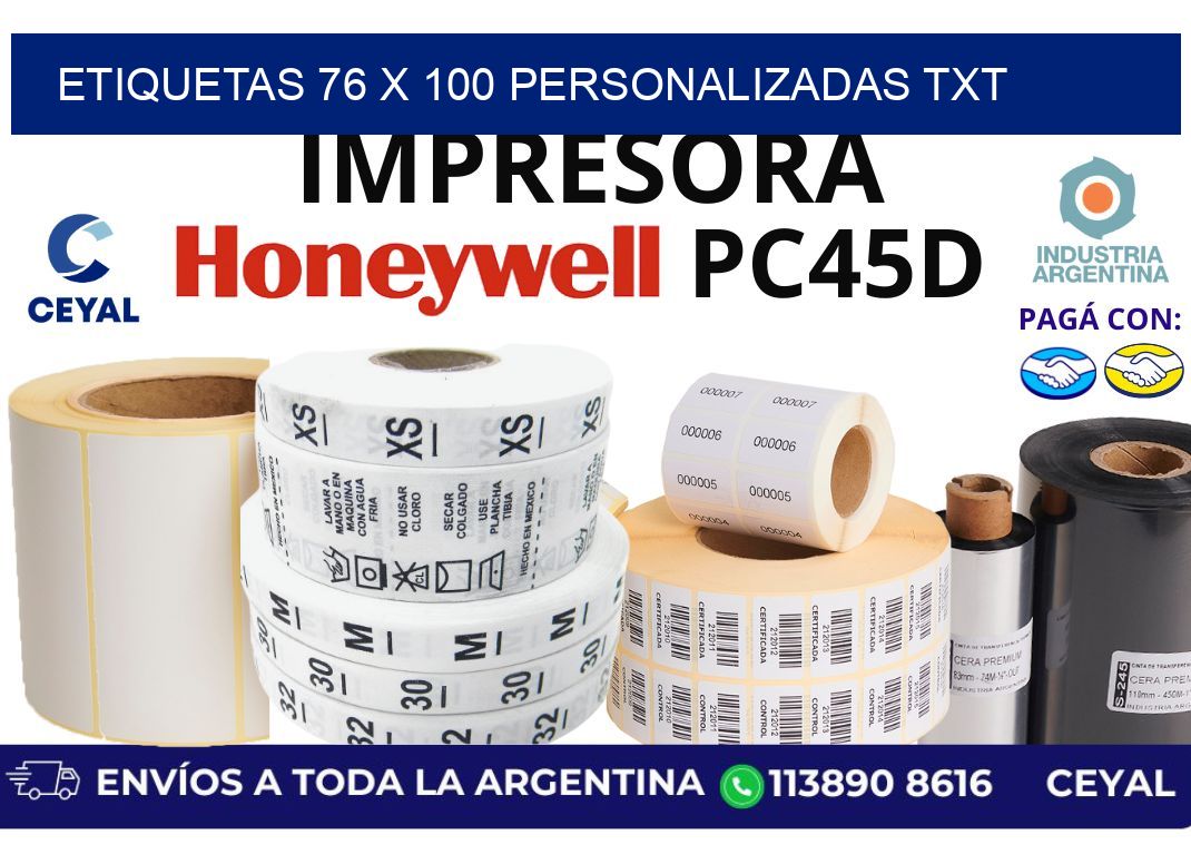 etiquetas 76 x 100 personalizadas txt
