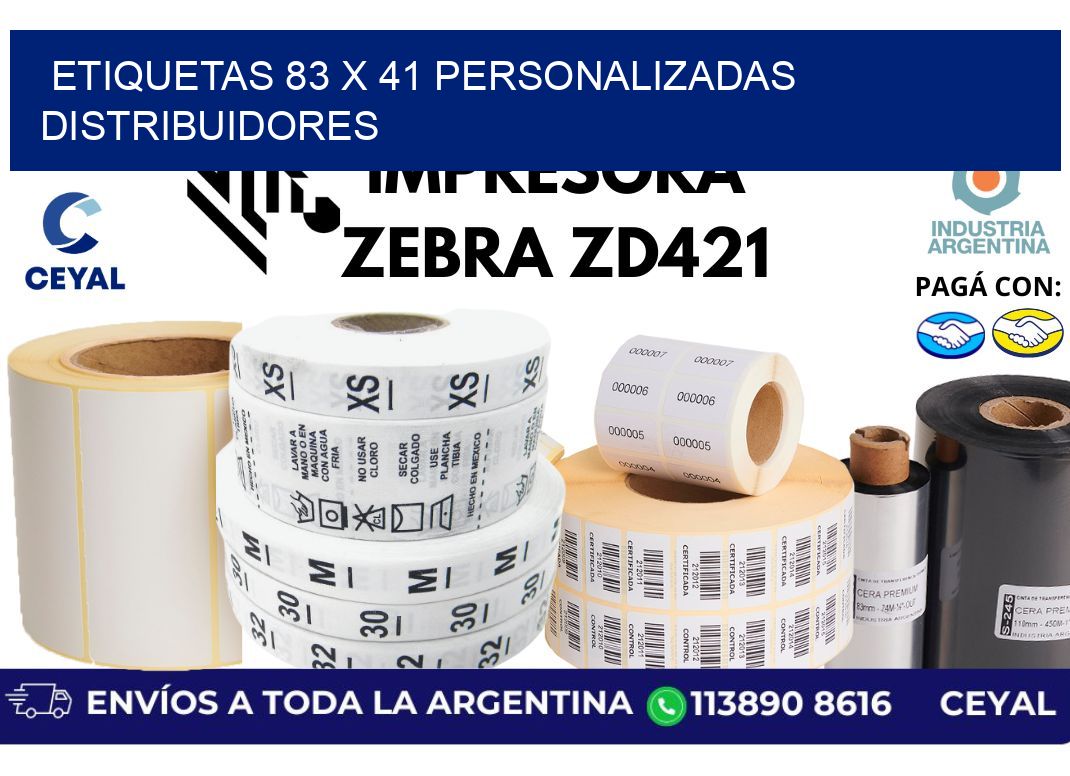 etiquetas 83 x 41 personalizadas distribuidores