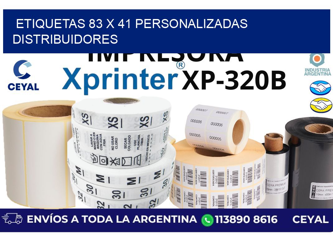 etiquetas 83 x 41 personalizadas distribuidores