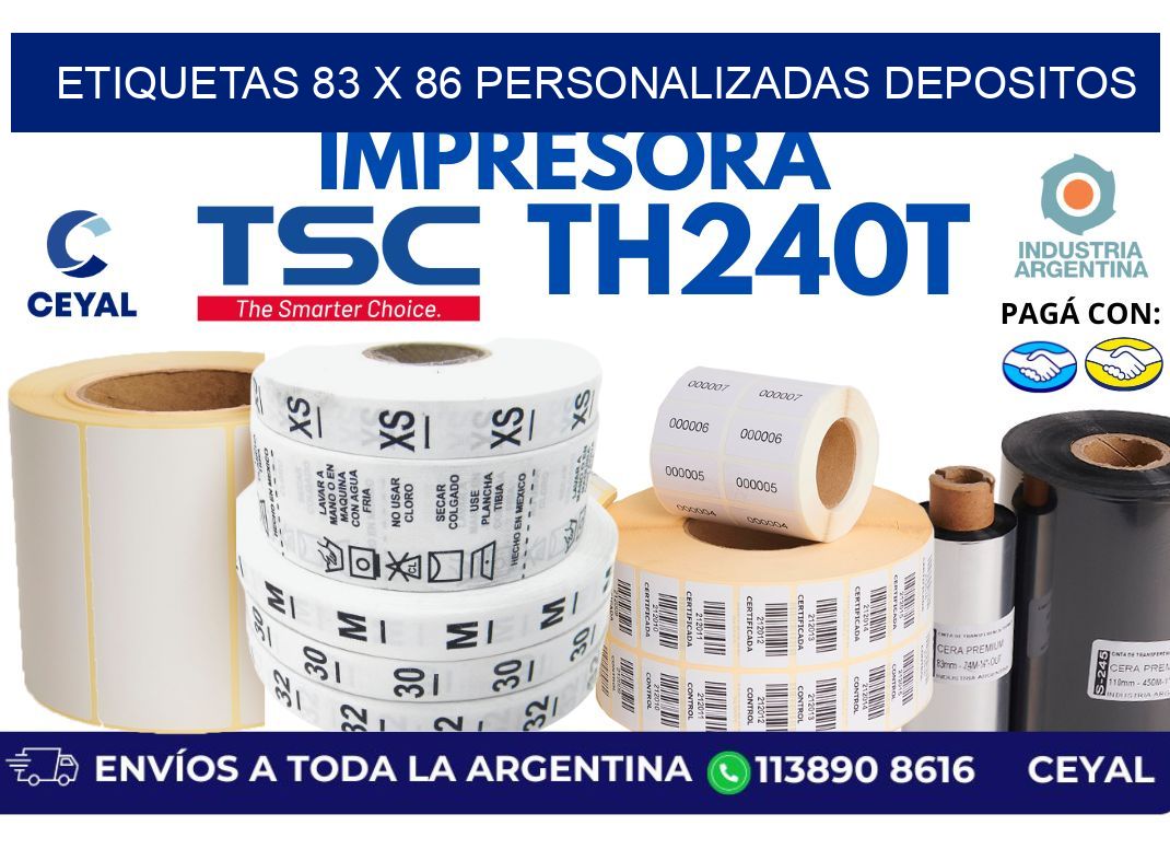 etiquetas 83 x 86 personalizadas depositos