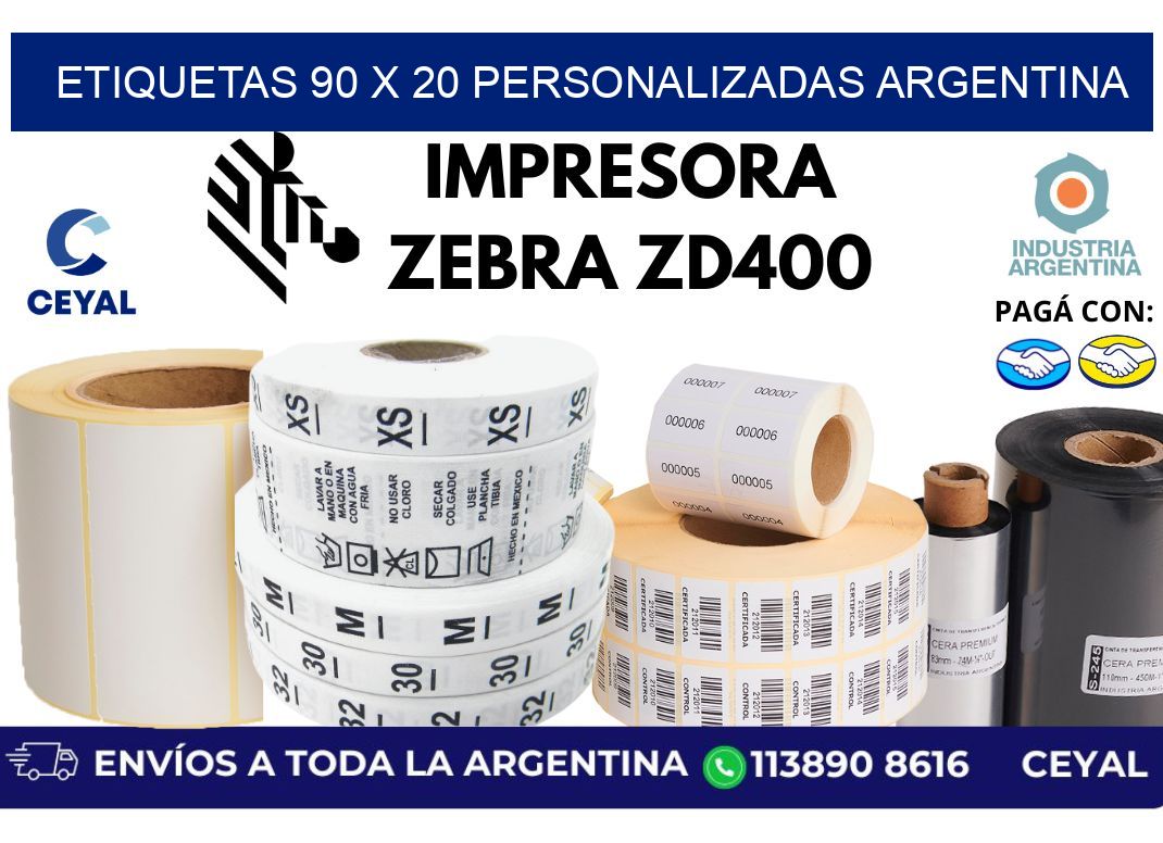 etiquetas 90 x 20 personalizadas argentina