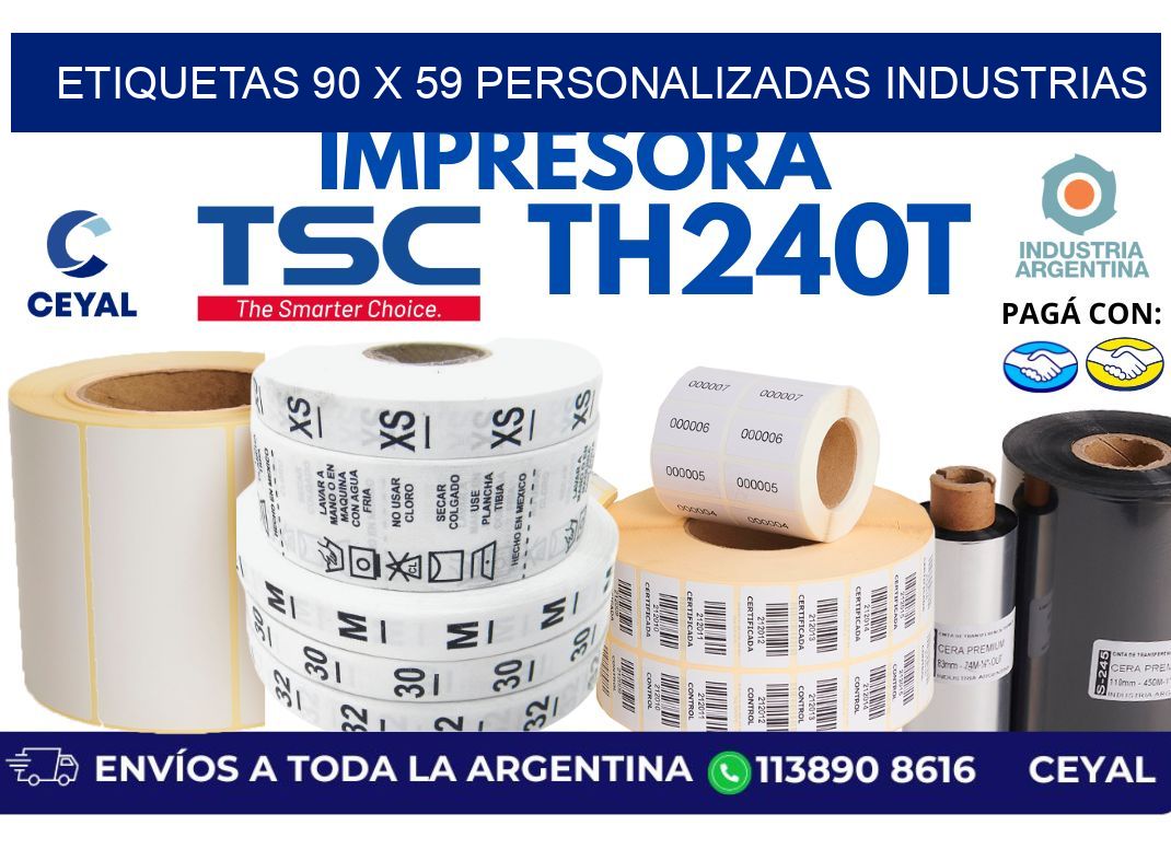 etiquetas 90 x 59 personalizadas industrias