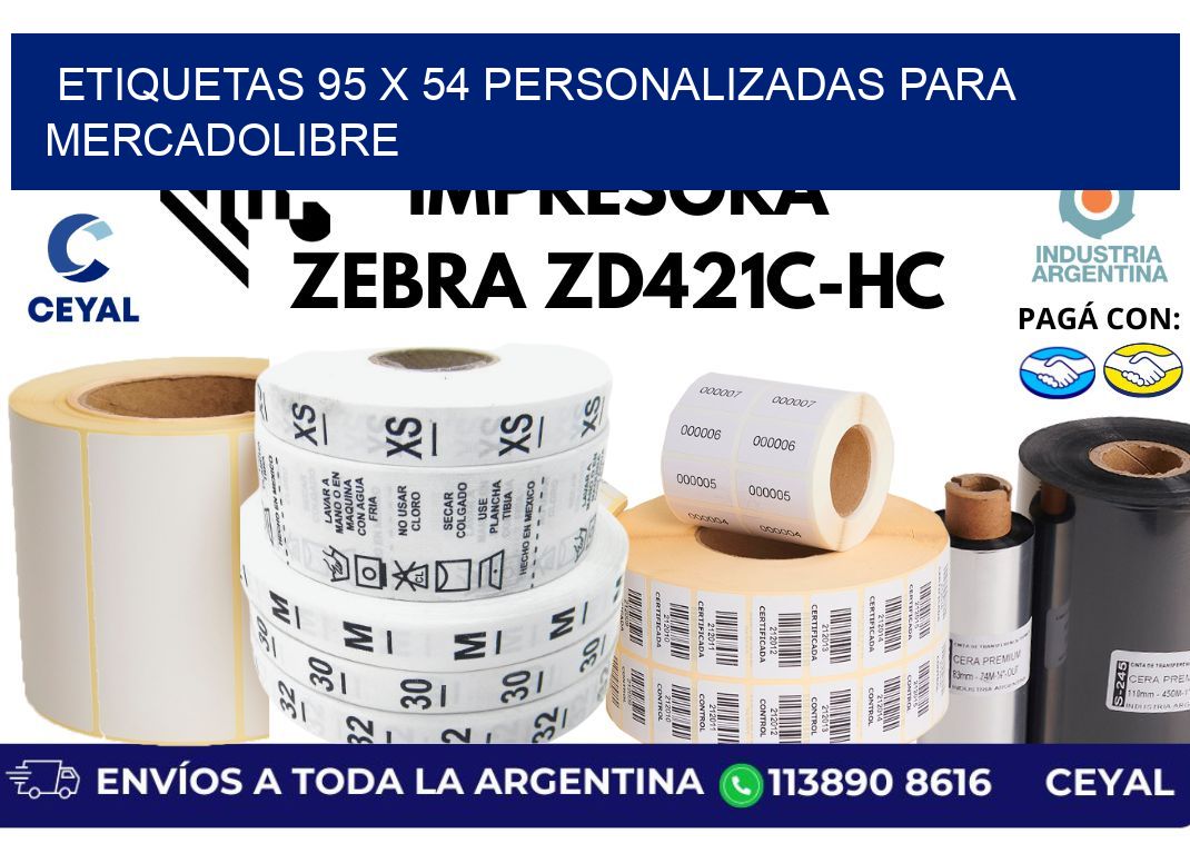 etiquetas 95 x 54 personalizadas para mercadolibre