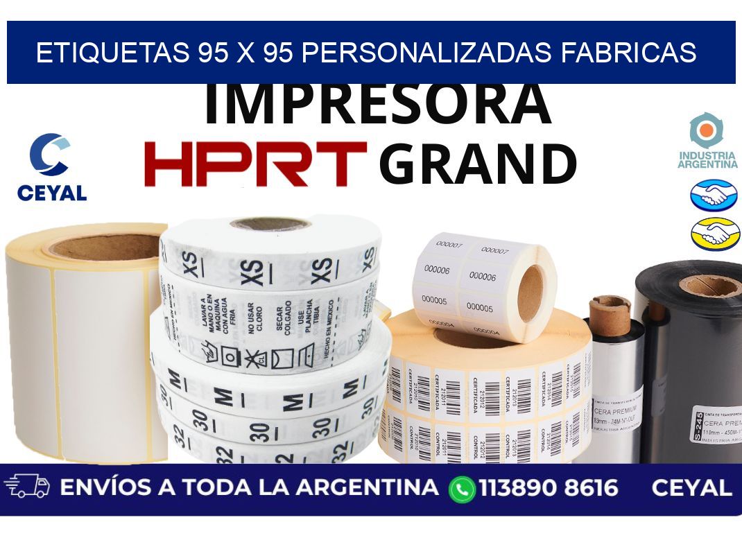 etiquetas 95 x 95 personalizadas fabricas