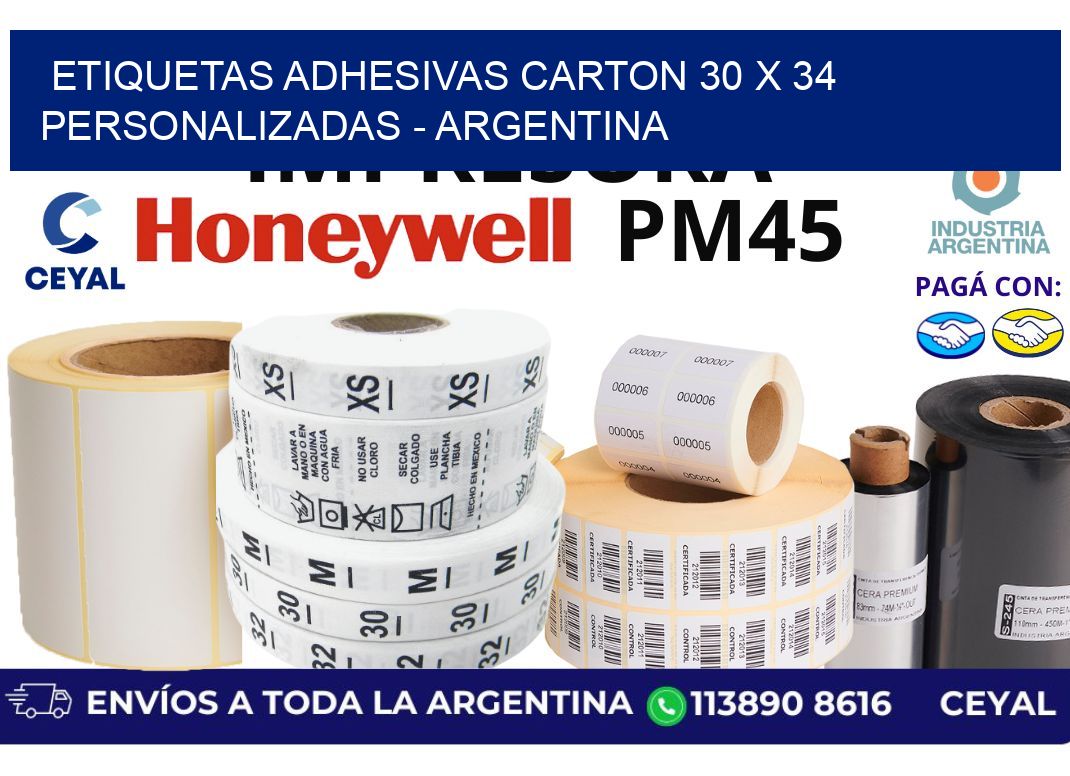 etiquetas adhesivas carton 30 x 34 personalizadas – Argentina