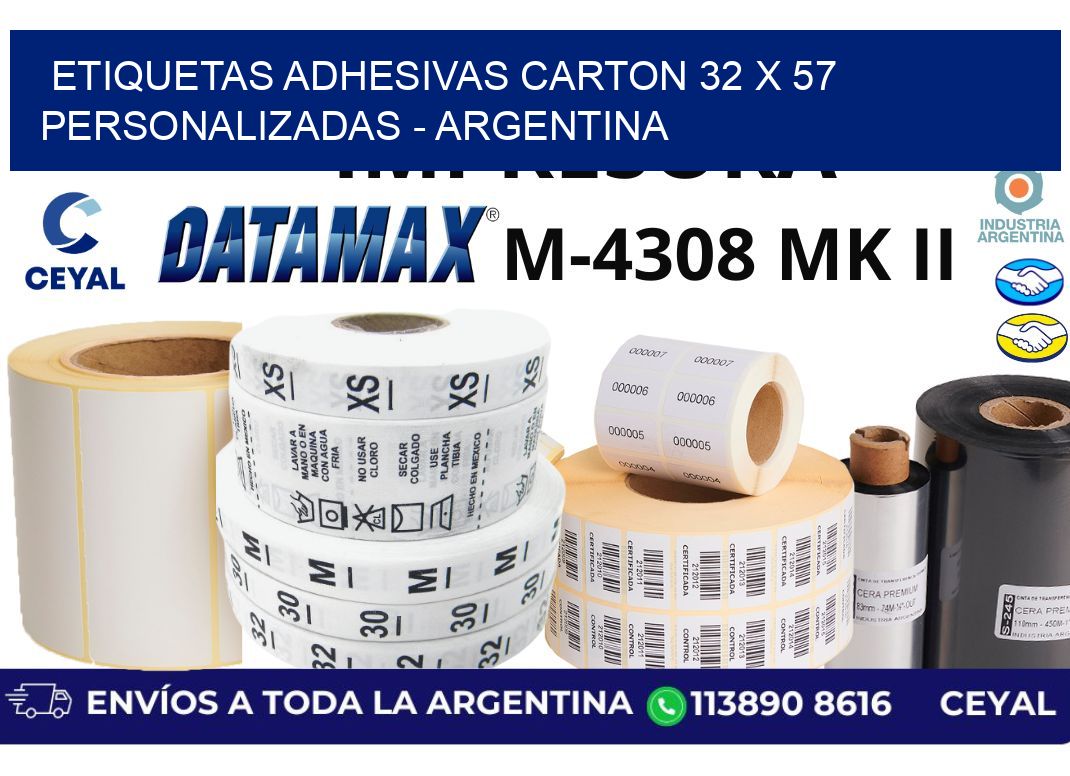 etiquetas adhesivas carton 32 x 57 personalizadas – Argentina