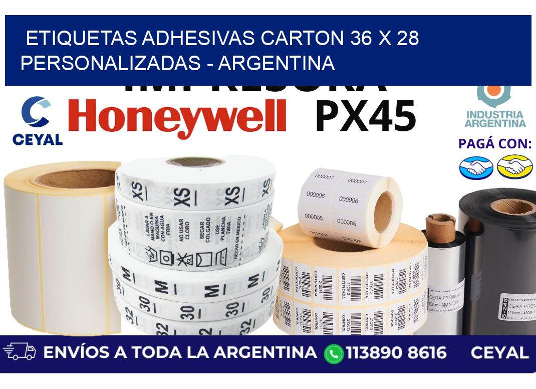 etiquetas adhesivas carton 36 x 28 personalizadas - Argentina