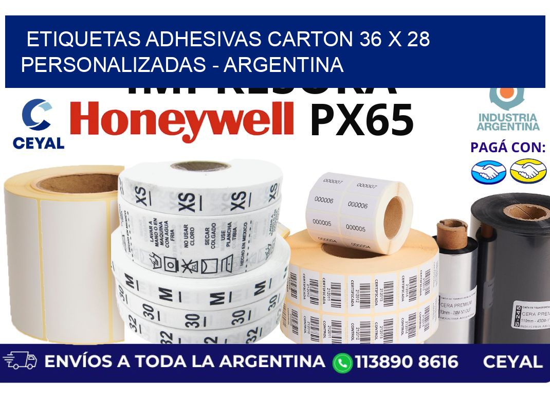etiquetas adhesivas carton 36 x 28 personalizadas – Argentina