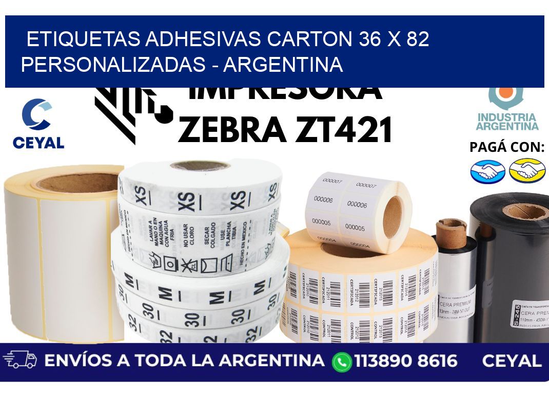 etiquetas adhesivas carton 36 x 82 personalizadas – Argentina