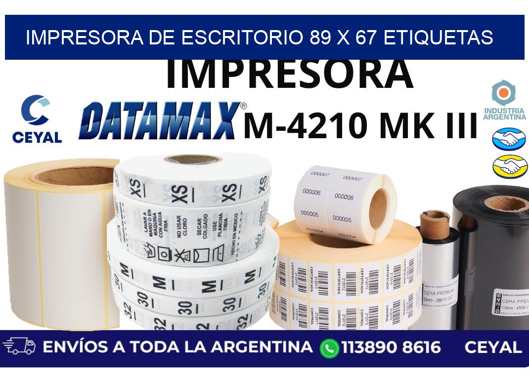 impresora de escritorio 89 x 67 etiquetas