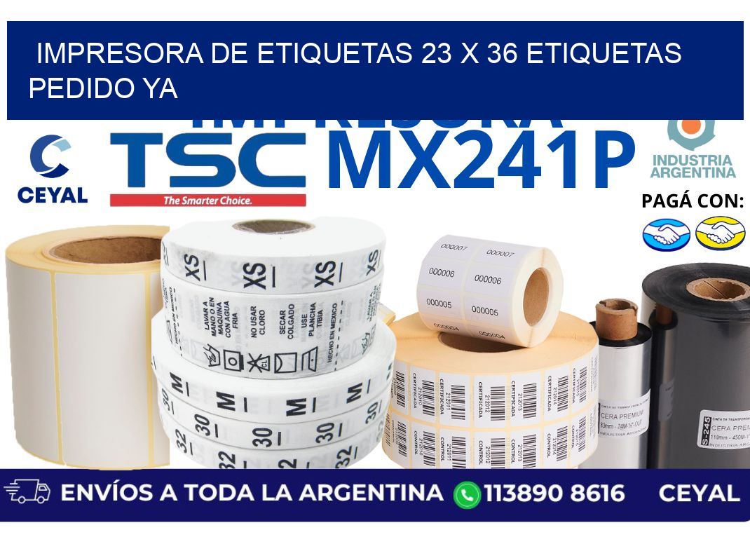 impresora de etiquetas 23 x 36 etiquetas pedido ya