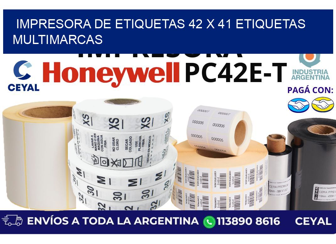 impresora de etiquetas 42 x 41 etiquetas multimarcas