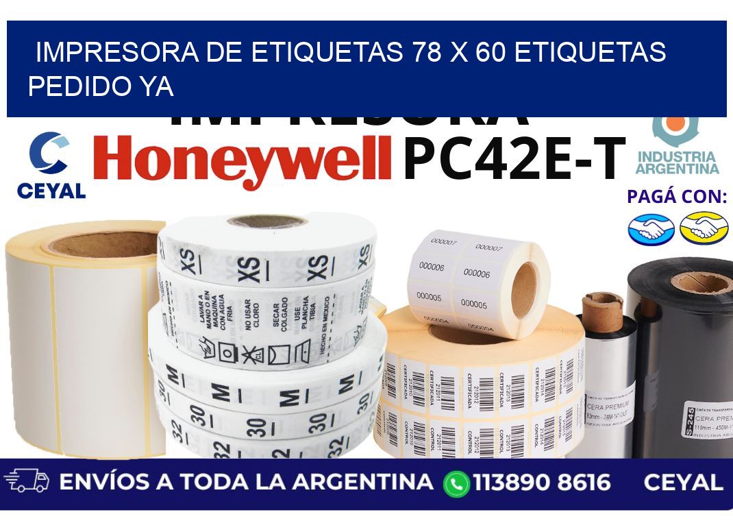 impresora de etiquetas 78 x 60 etiquetas pedido ya