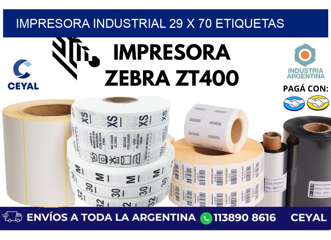 impresora industrial 29 x 70 etiquetas