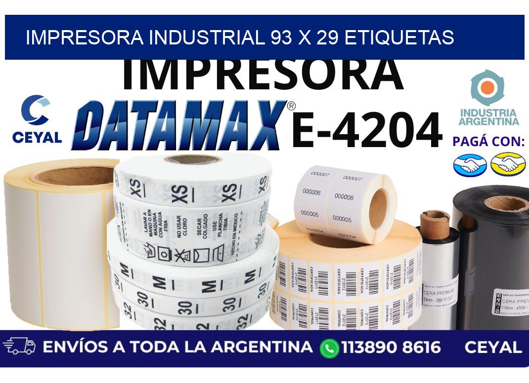 impresora industrial 93 x 29 etiquetas