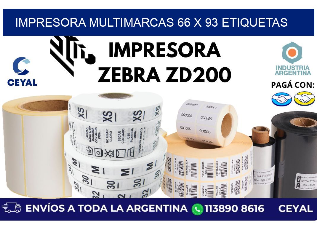 impresora multimarcas 66 x 93 etiquetas