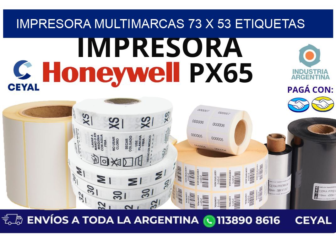 impresora multimarcas 73 x 53 etiquetas