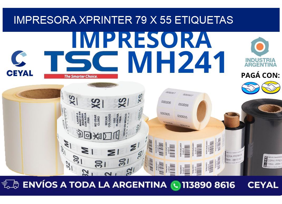 impresora xprinter 79 x 55 etiquetas