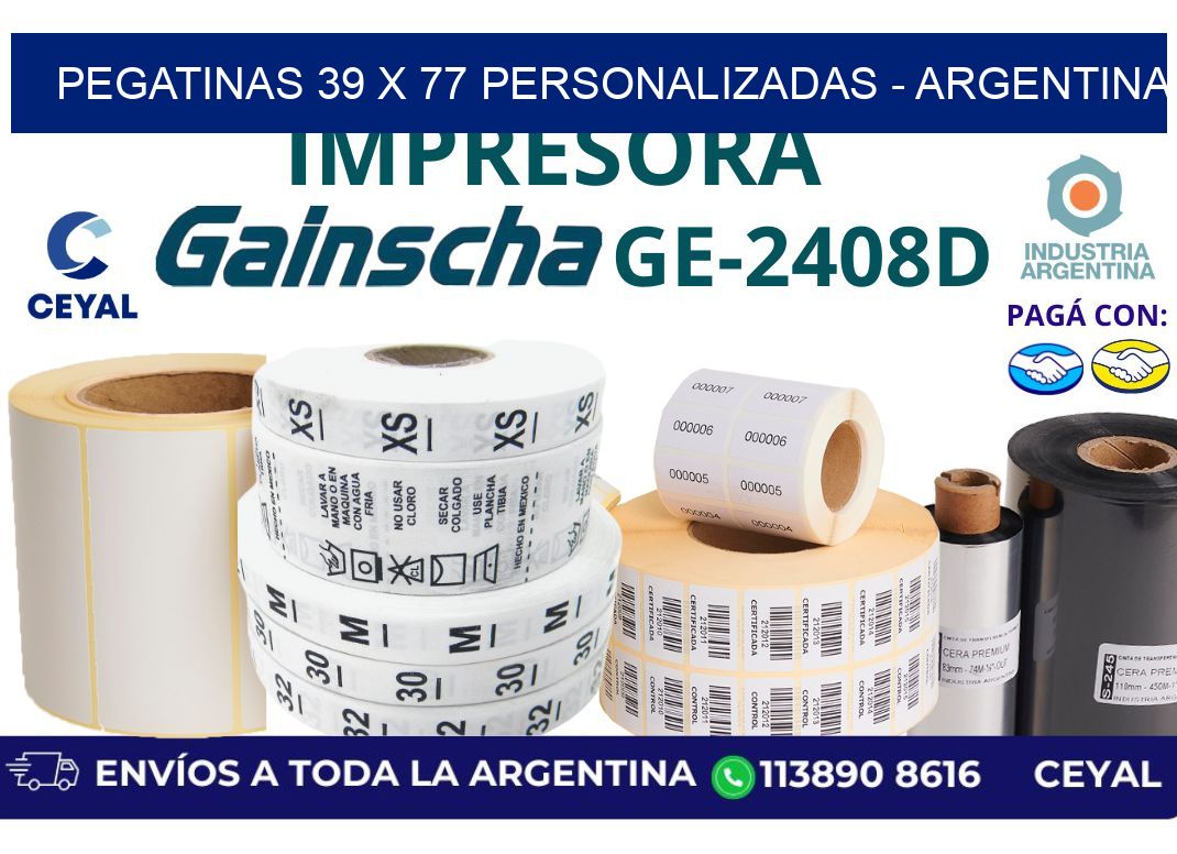 pegatinas 39 x 77 personalizadas - Argentina