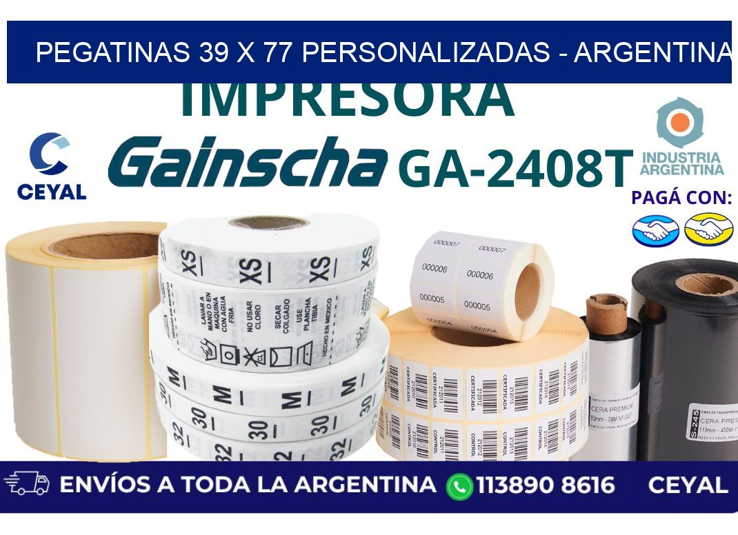 pegatinas 39 x 77 personalizadas – Argentina
