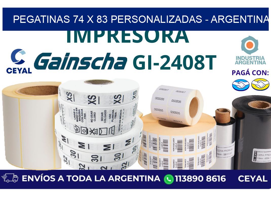 pegatinas 74 x 83 personalizadas - Argentina
