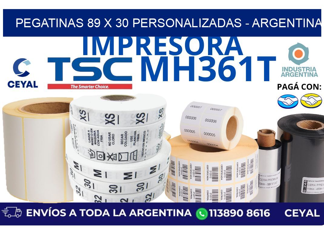 pegatinas 89 x 30 personalizadas - Argentina
