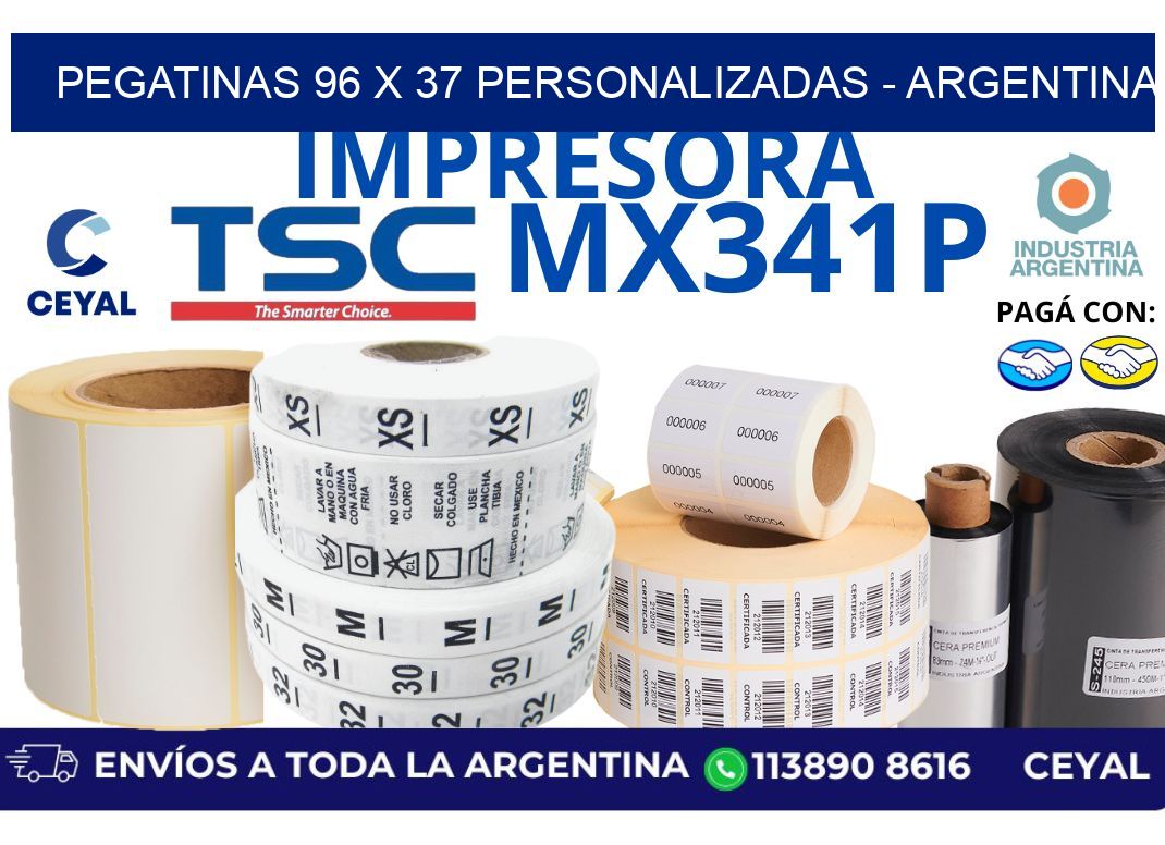 pegatinas 96 x 37 personalizadas - Argentina