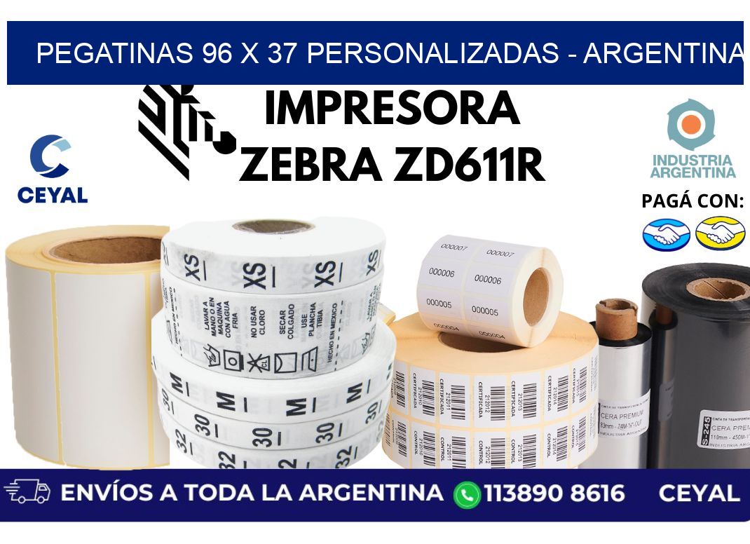 pegatinas 96 x 37 personalizadas - Argentina