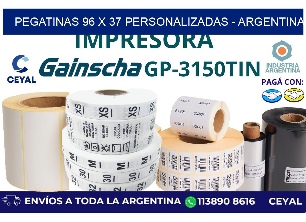 pegatinas 96 x 37 personalizadas – Argentina