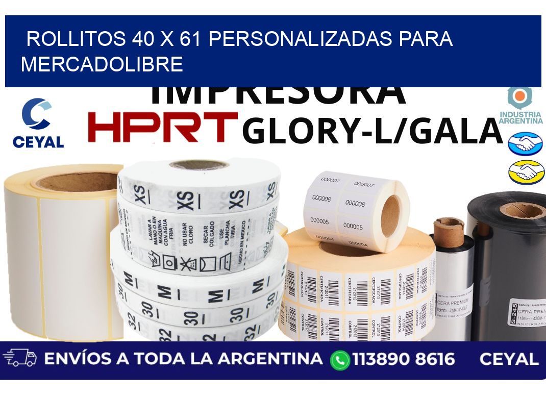 rollitos 40 x 61 personalizadas para mercadolibre