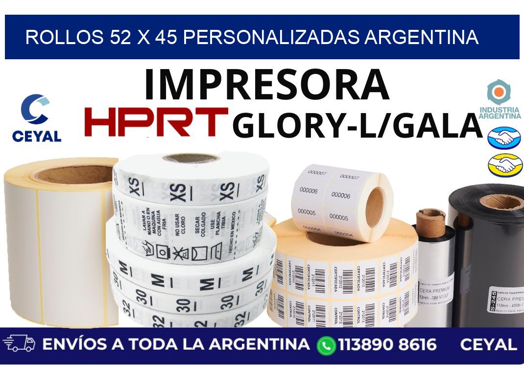rollos 52 x 45 personalizadas argentina
